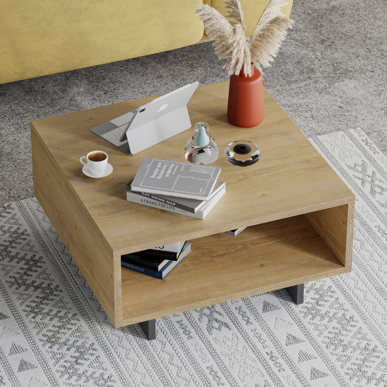 Hola Coffee Table - Anthracite Oak - 1