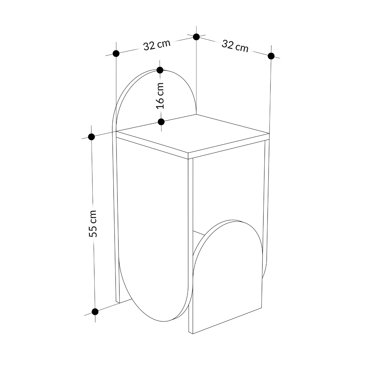 Nun Nightstand - Light Mocha - 3
