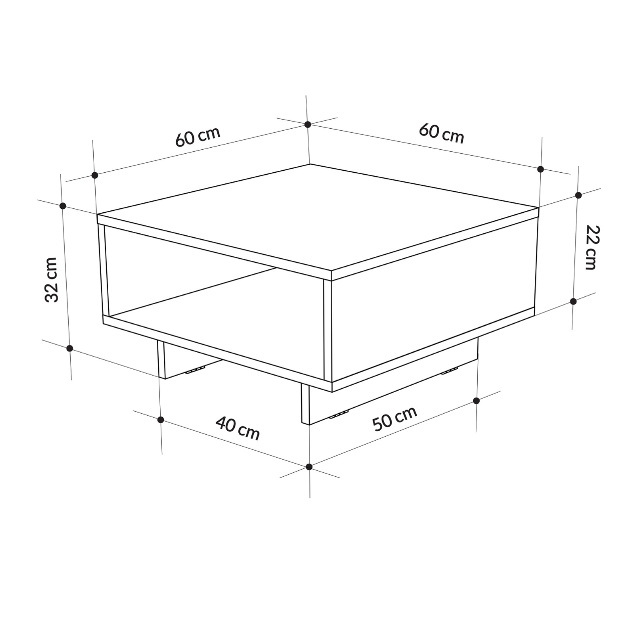 Hola Coffee Table - Anthracite Oak - 4