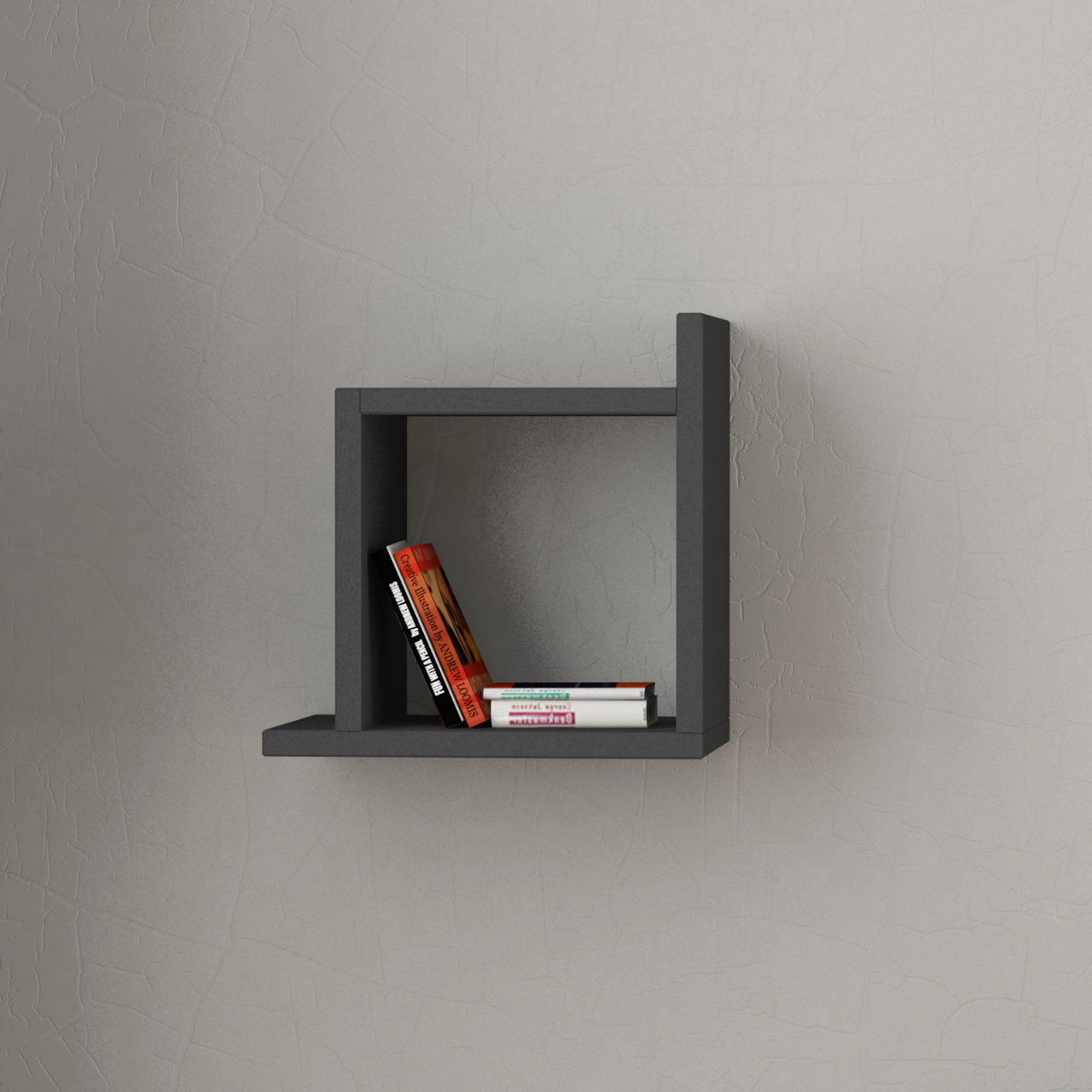 Box Wall Shelf - Anthracide Oak