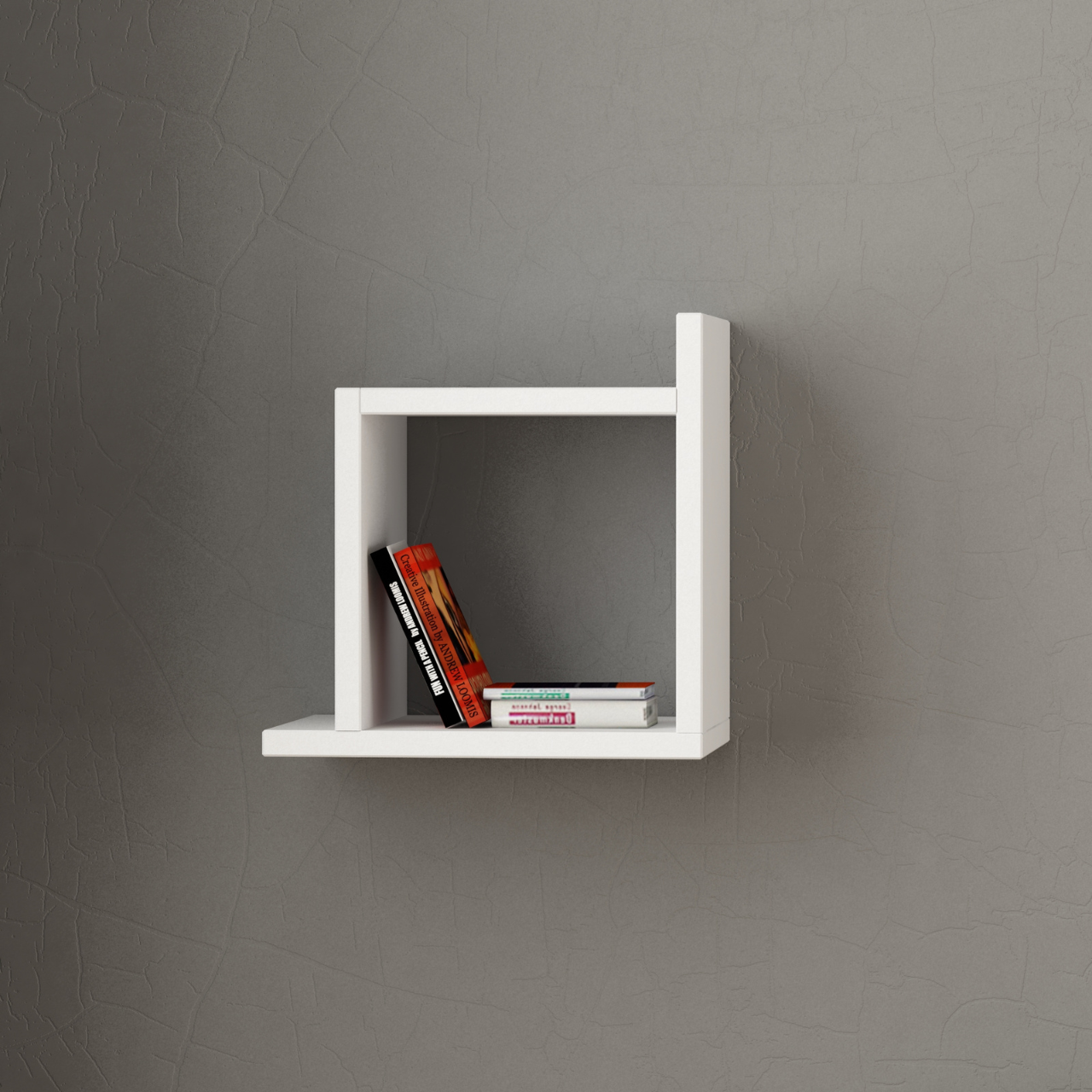Box Wall Shelf - White