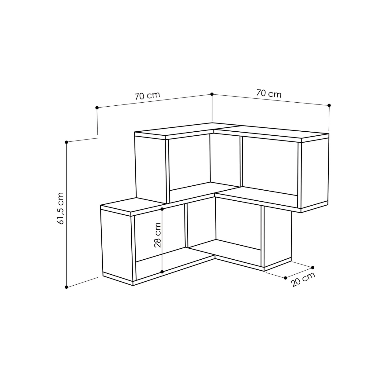 Corner Shelf - White - 4