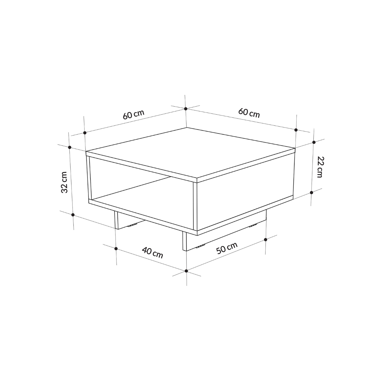 Hola Coffee Table - Anthracite White - 3