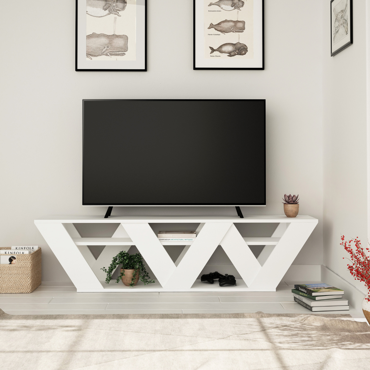 Ralla TV Stand - White
