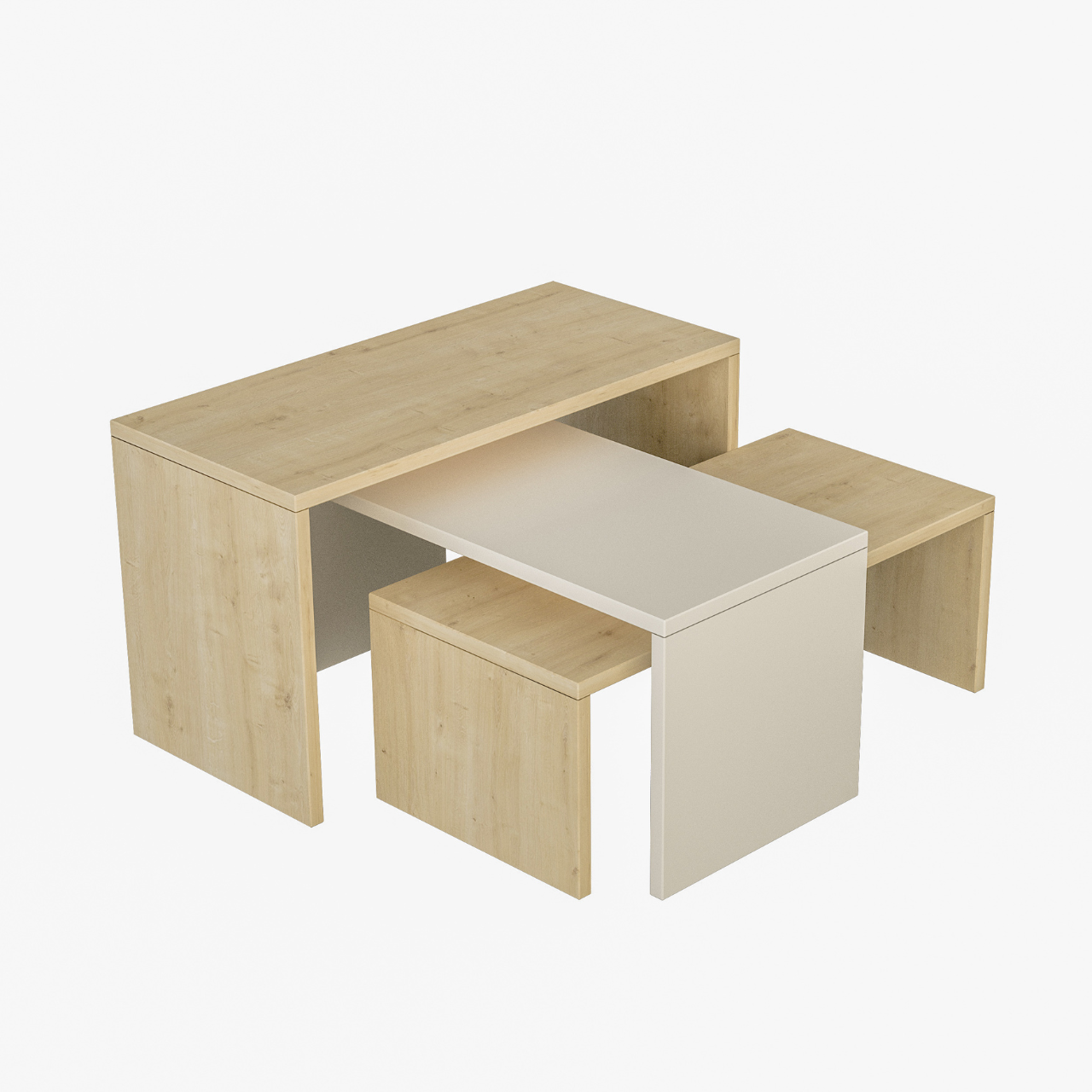 Kanta Coffee Table - Oak White - 2