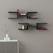 Crab Wall Shelf Set of 2 - Anthracide