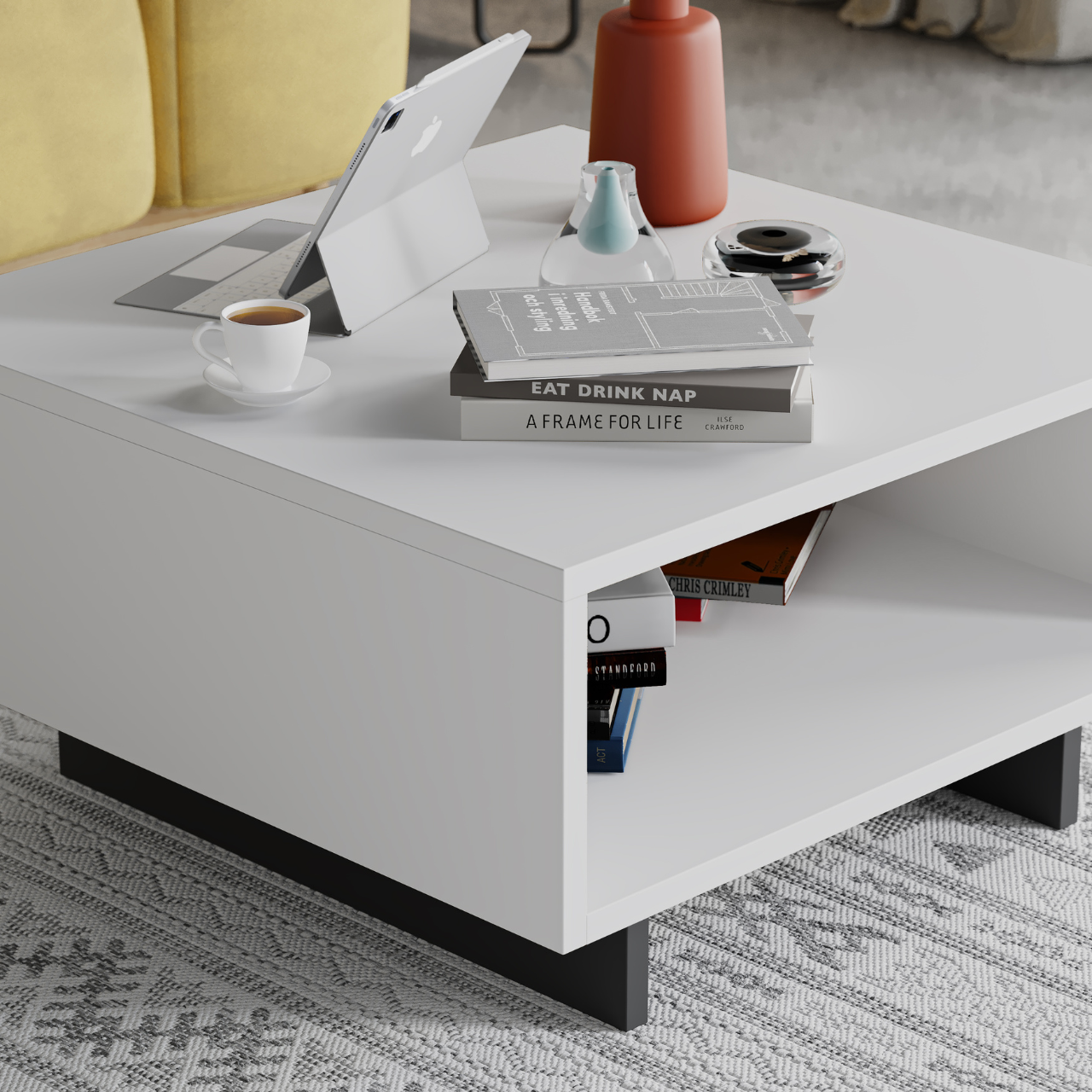 Hola Coffee Table - Anthracite White - 6