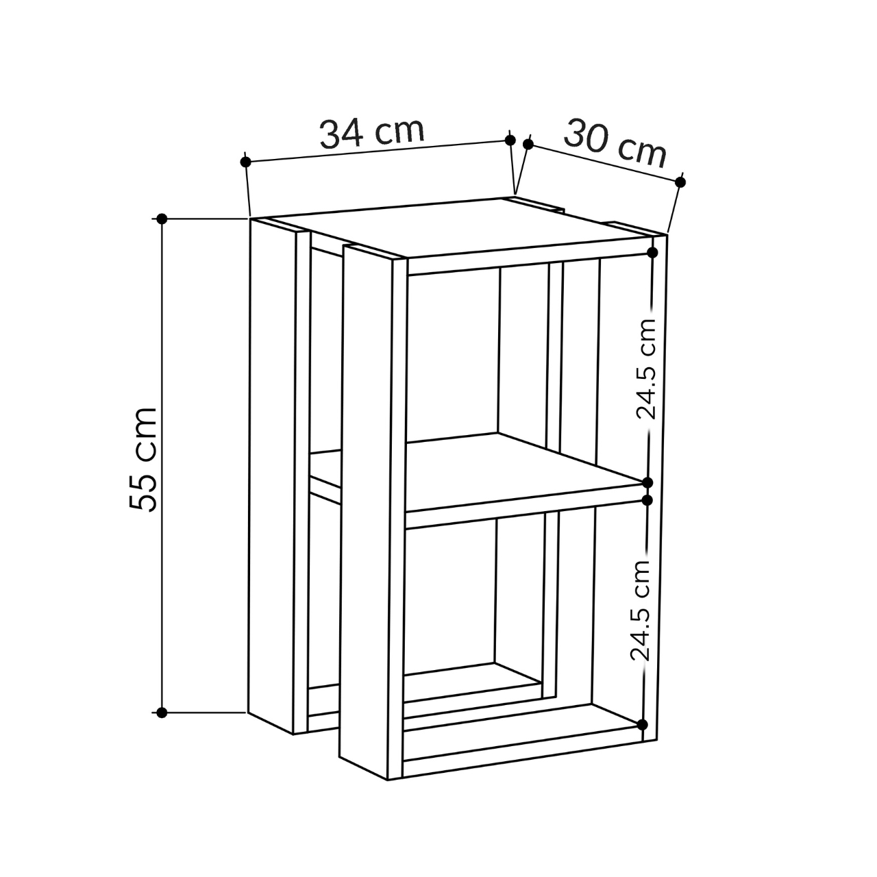 Lonie Nightstand - White - 3