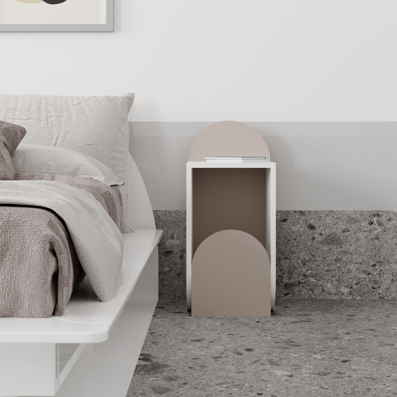 Nun Nightstand - Light Mocha - 6