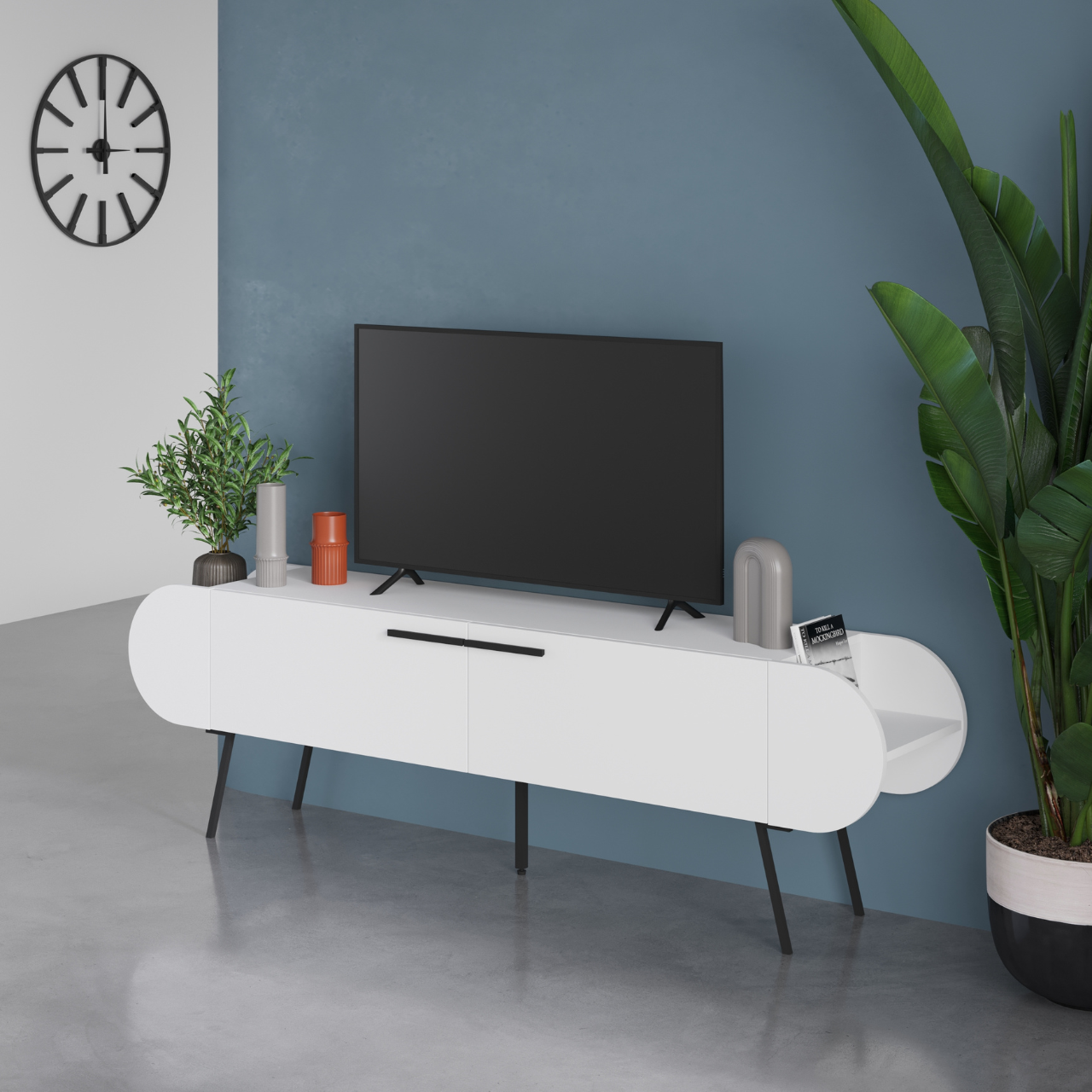 Capsule TV Stand - White - 5