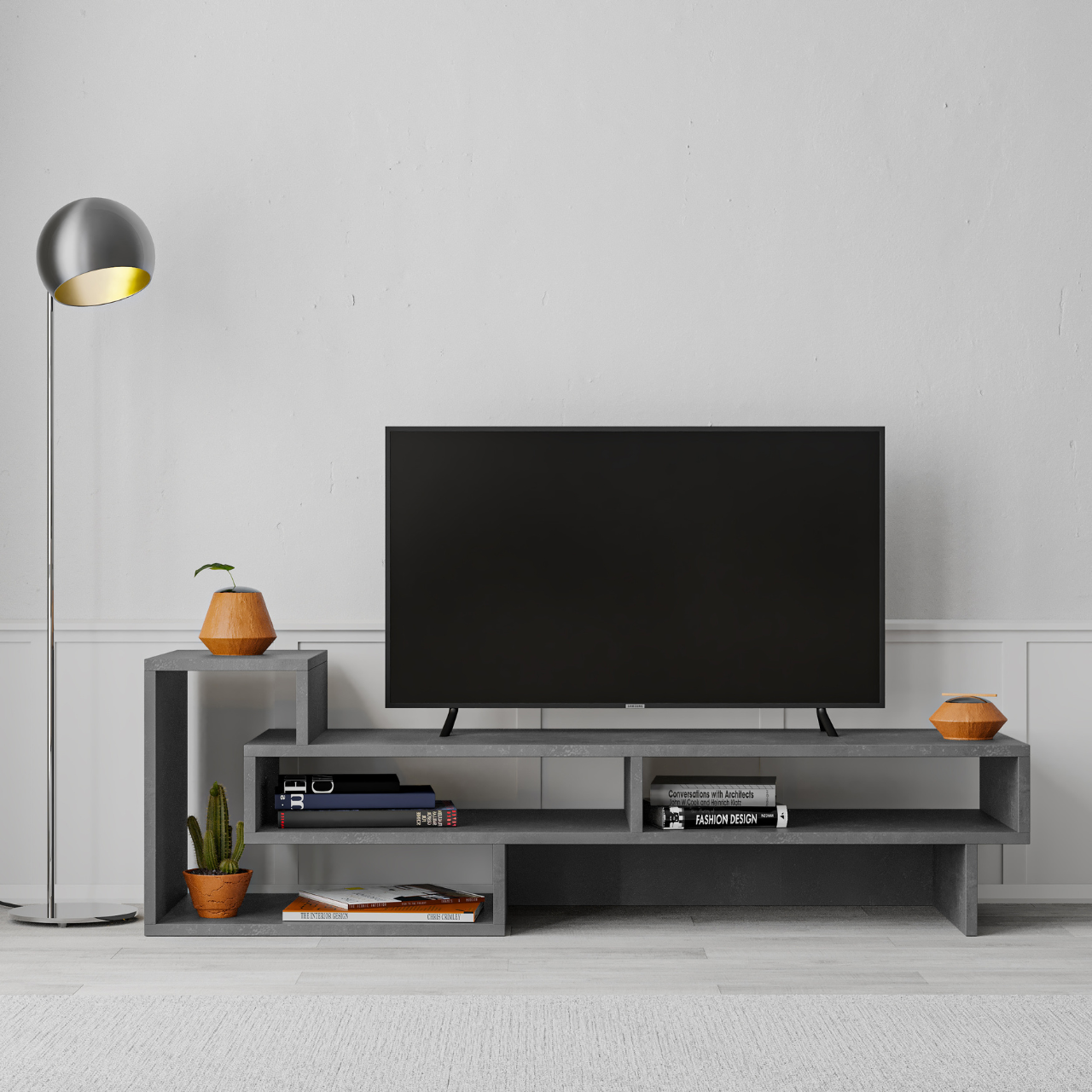 Tetra TV Stand - Retro Grey