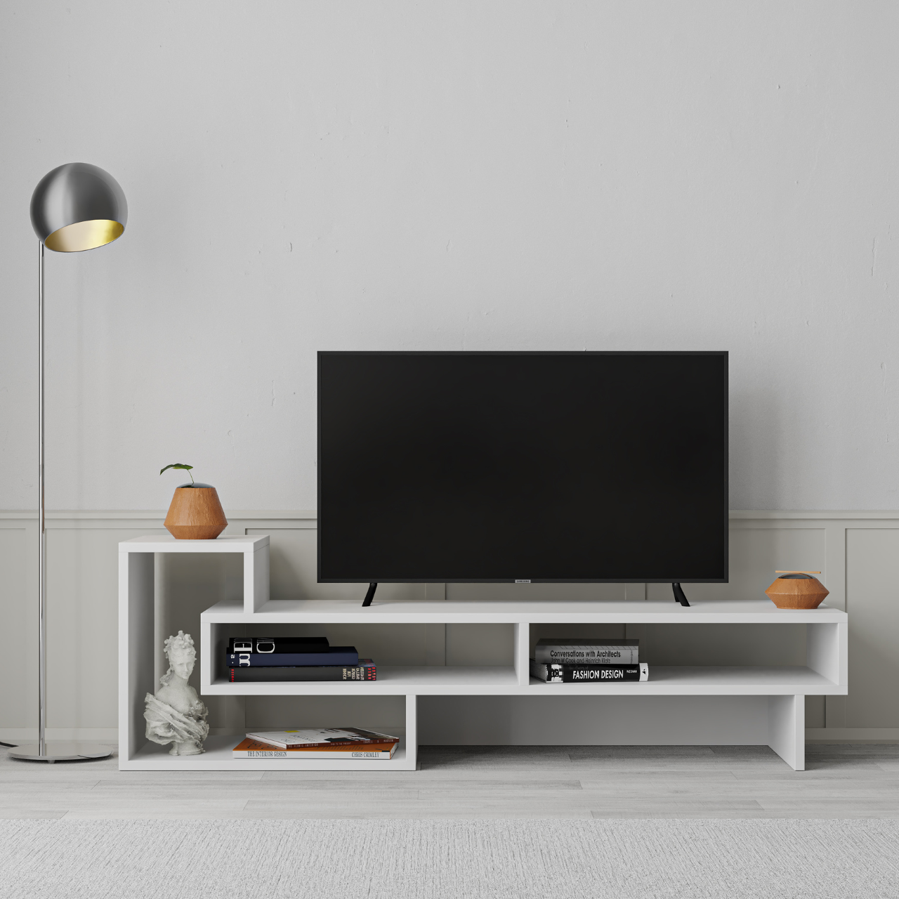 Tetra TV Stand - White