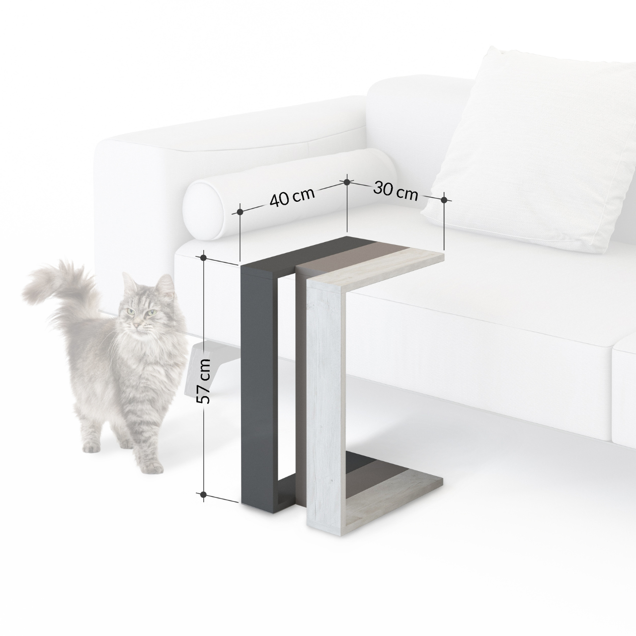 Muju Side Table - Anthracide - 4