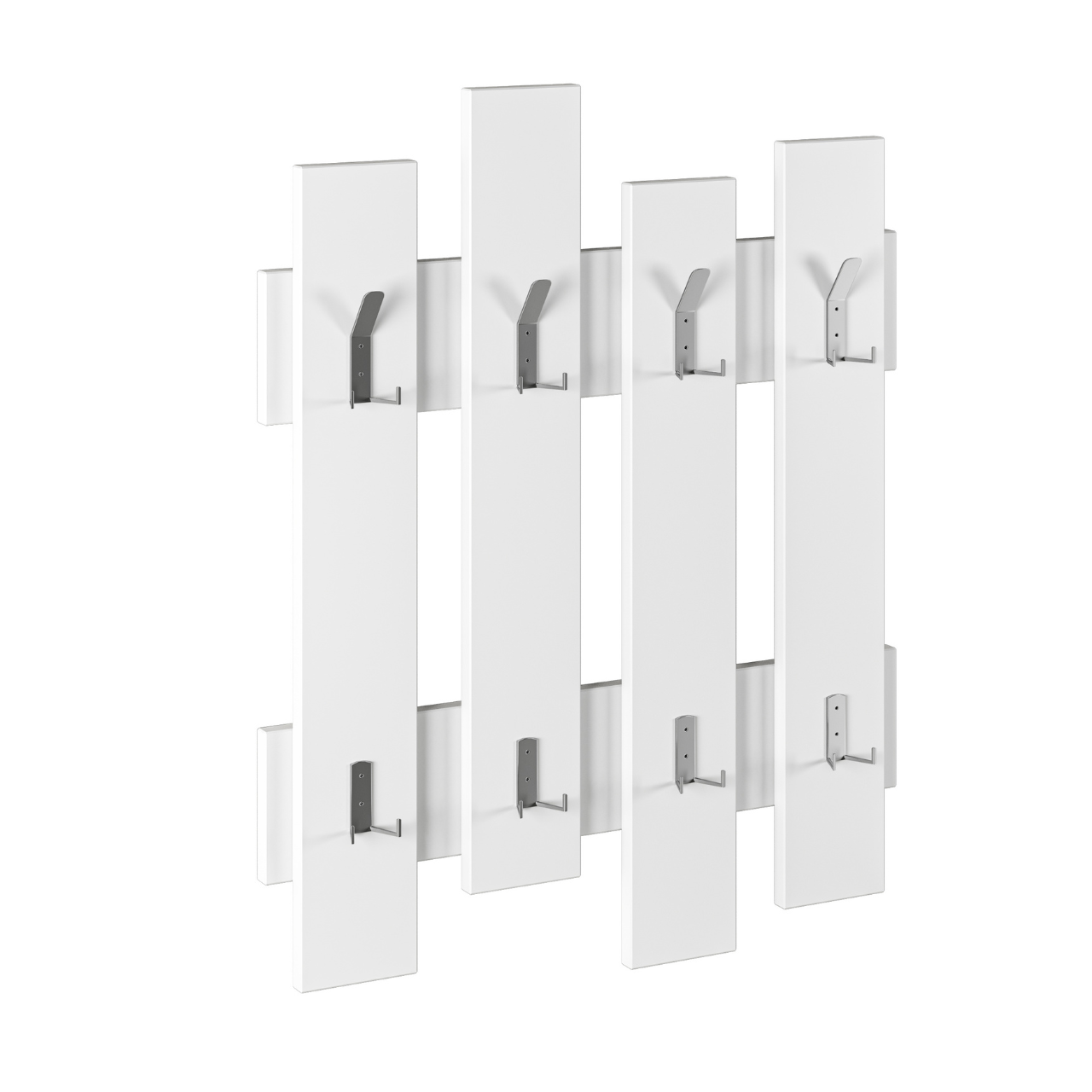Wave Coat and Hat Rack - White - 2
