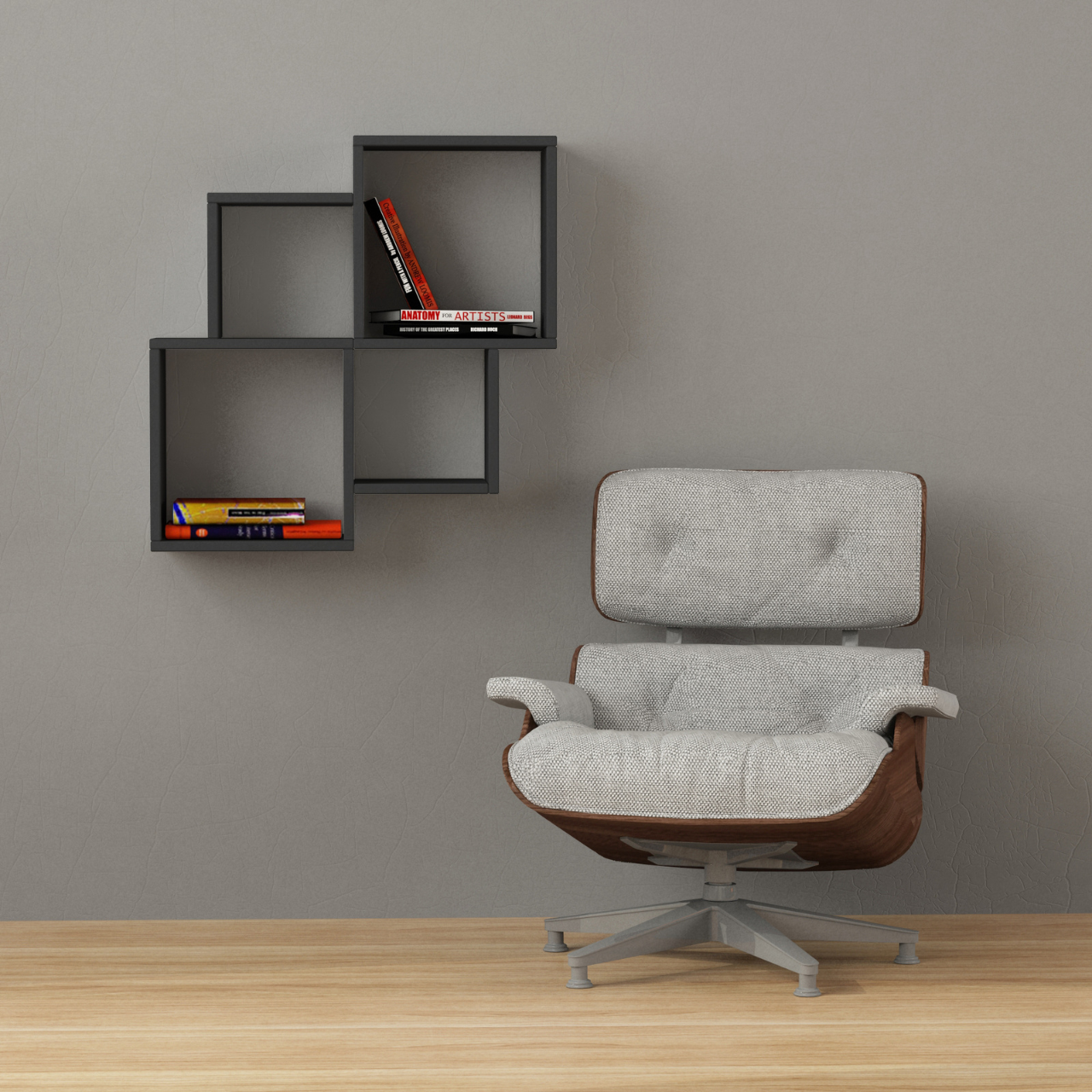 Oyo Wall Shelf - Anthracide