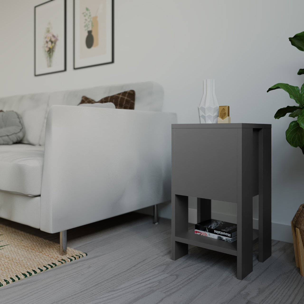 Ema Nightstand - Anthracite - 5