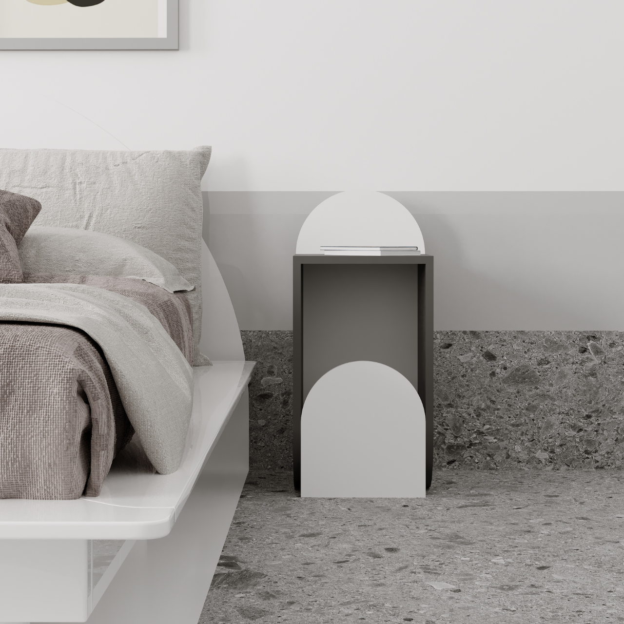 Nun Nightstand - Anthracite - 1