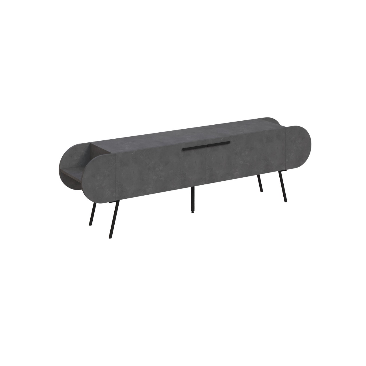 Capsule TV Stand - Retro Grey - 2
