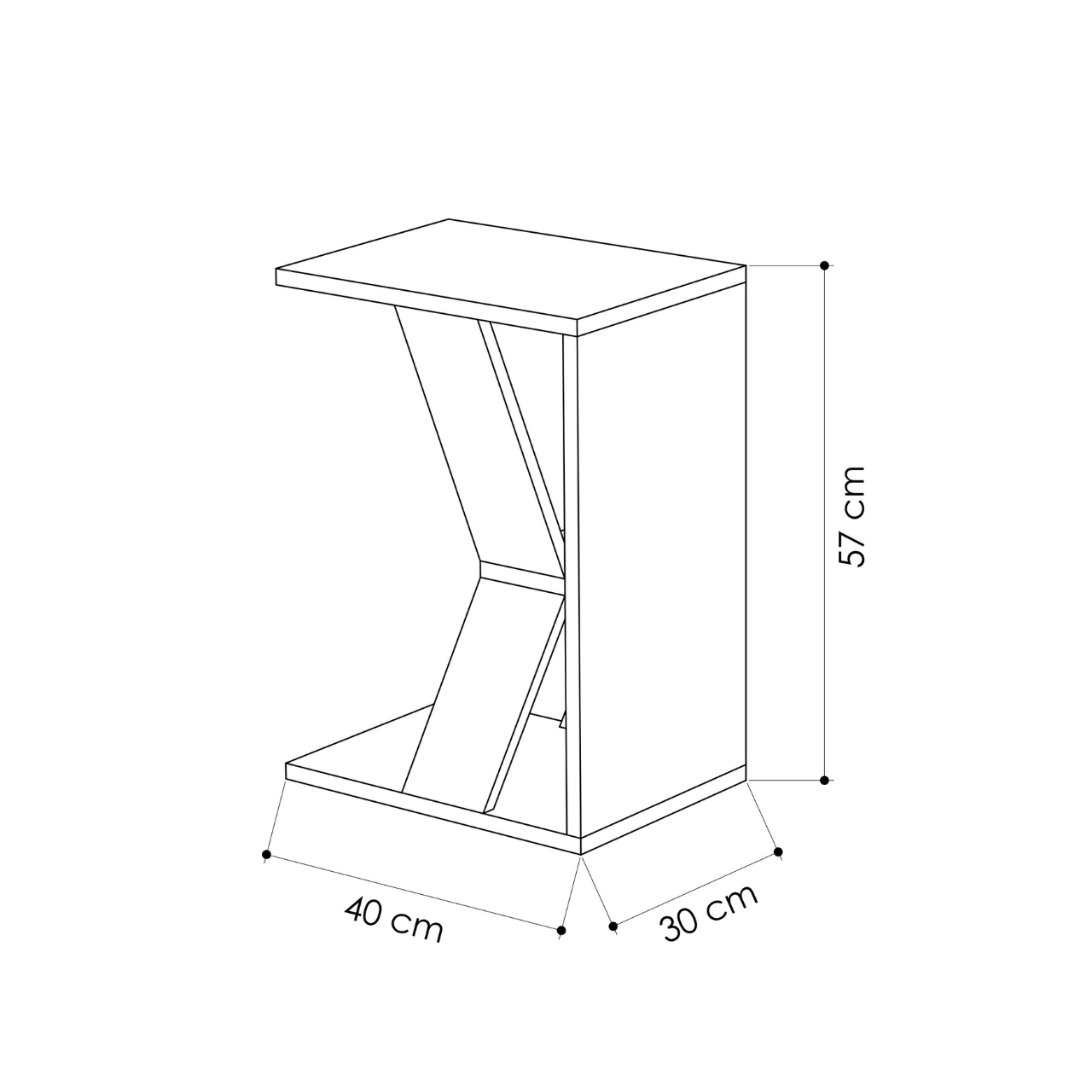 Naze Side Table - Mocha - 3