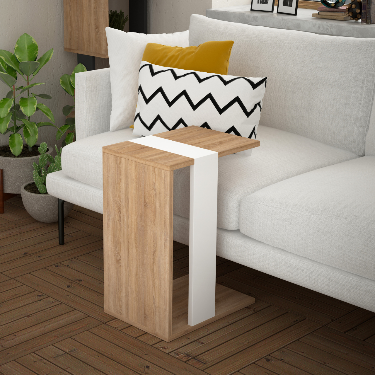 Zetti Side Table - White Oak - 1