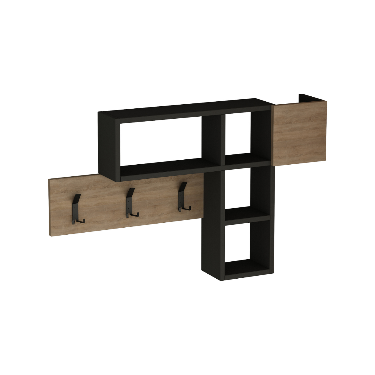 Game Storage Coat & Hat Rack - Anthracite Oak - 2