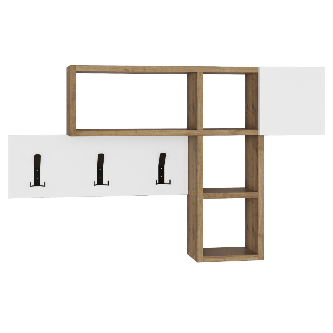 Game Storage Coat & Hat Rack - Walnut White - 2
