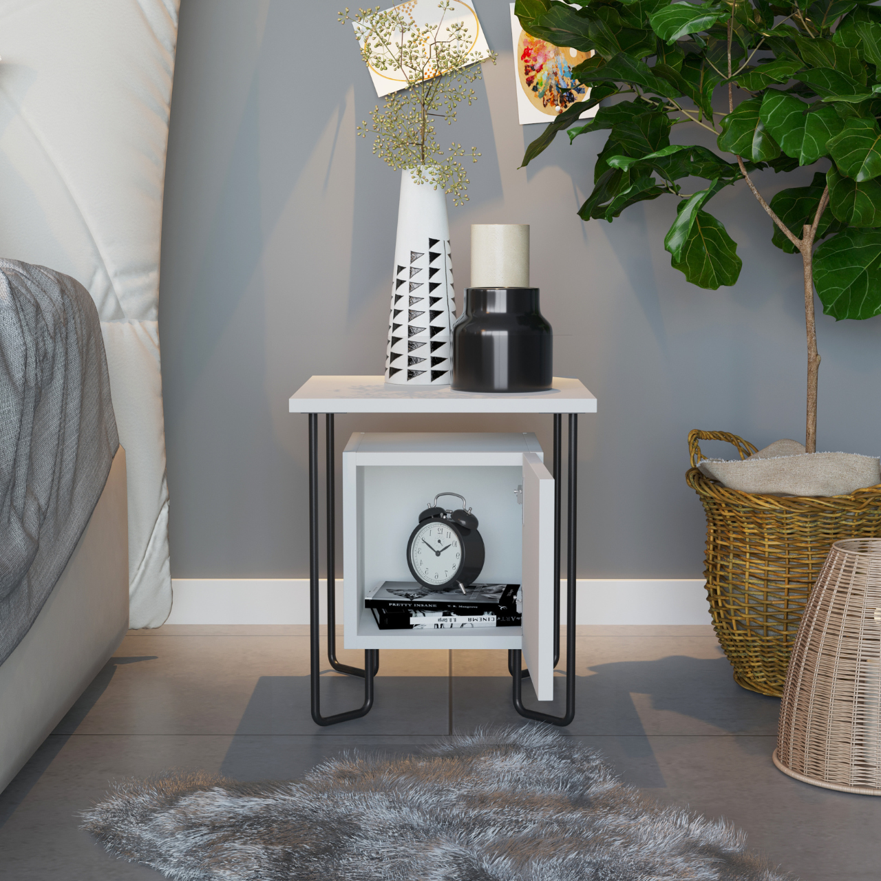 Acres Nightstand - White - 7