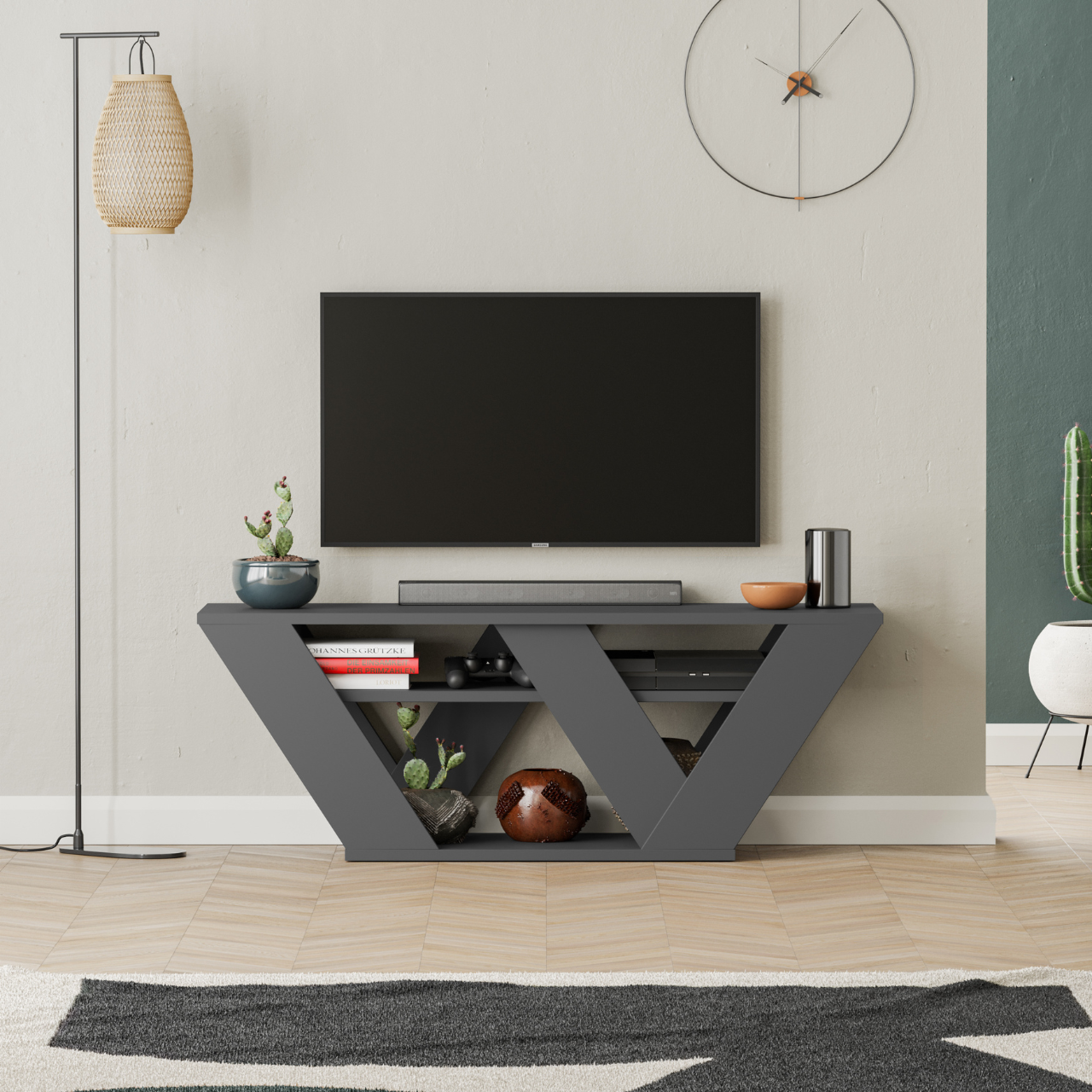 Pipralla TV Stand - Anthracide