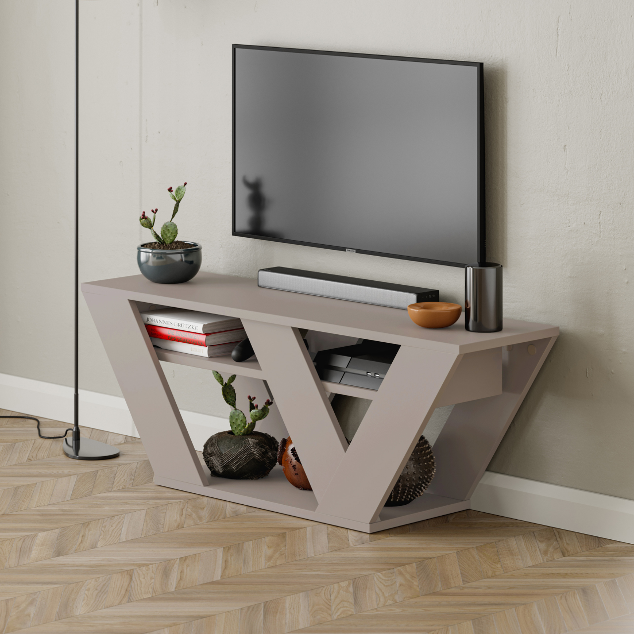 Pipralla TV Stand - Mocha - 7