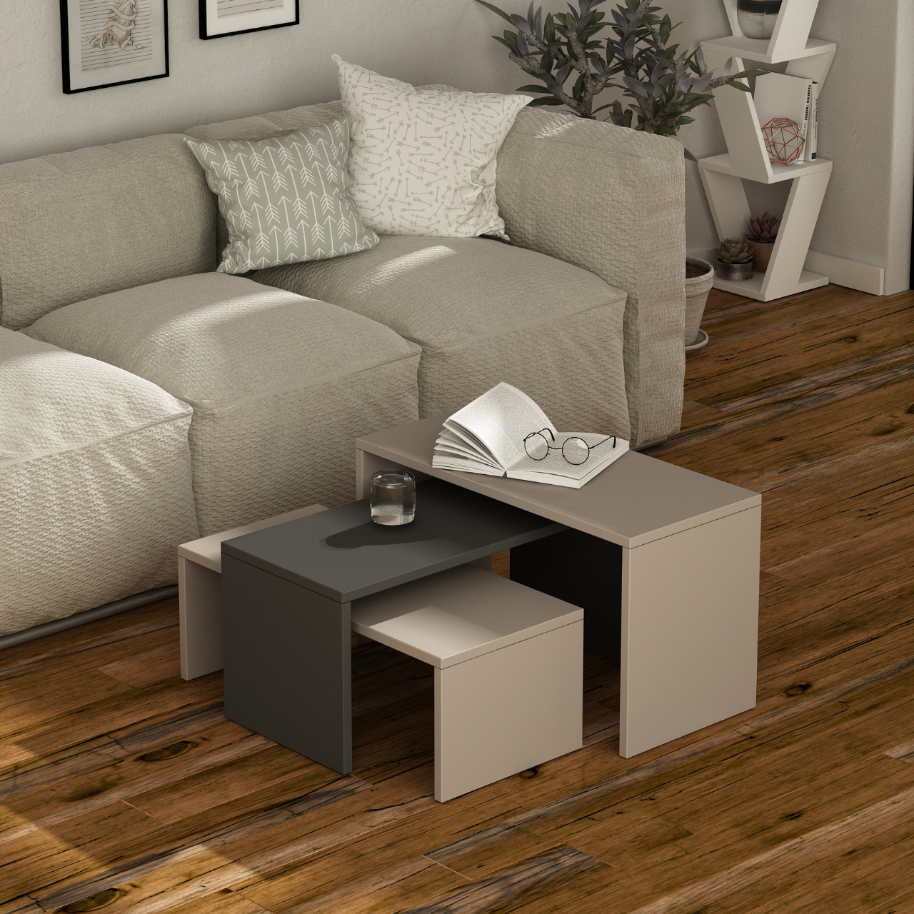 Kanta Coffee Table - Anthracite Mocha - 5