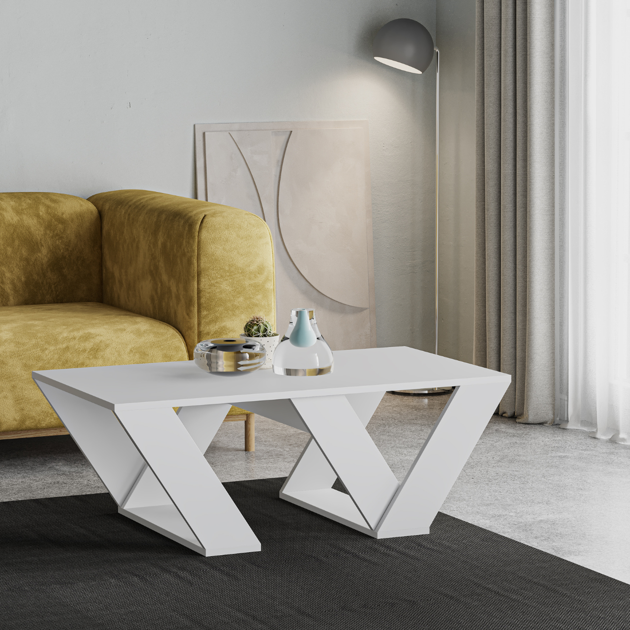 Pipra Coffee Table - White - 5