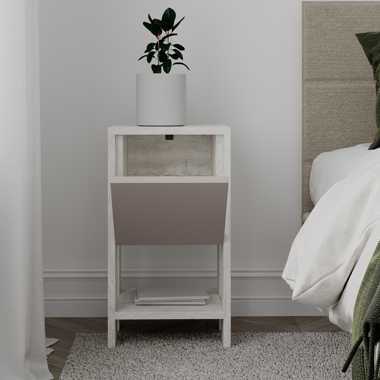 Ema Nightstand - White Mocha - 5