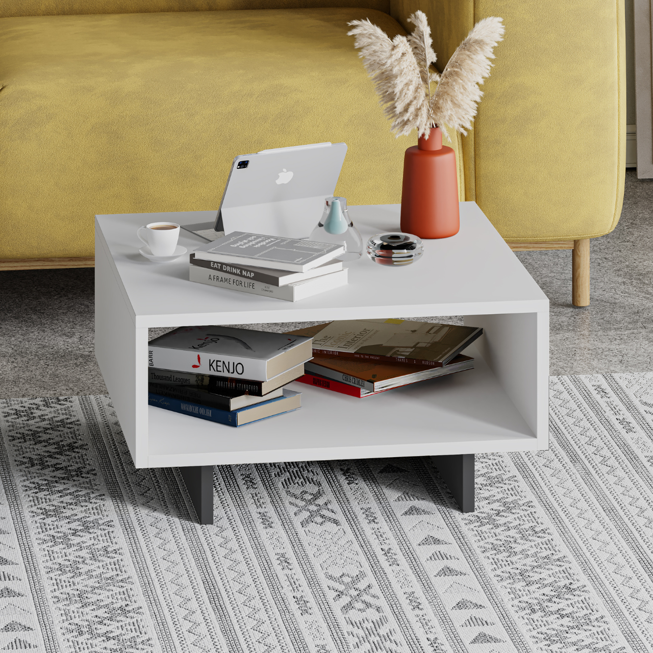 Hola Coffee Table - Anthracite White - 8
