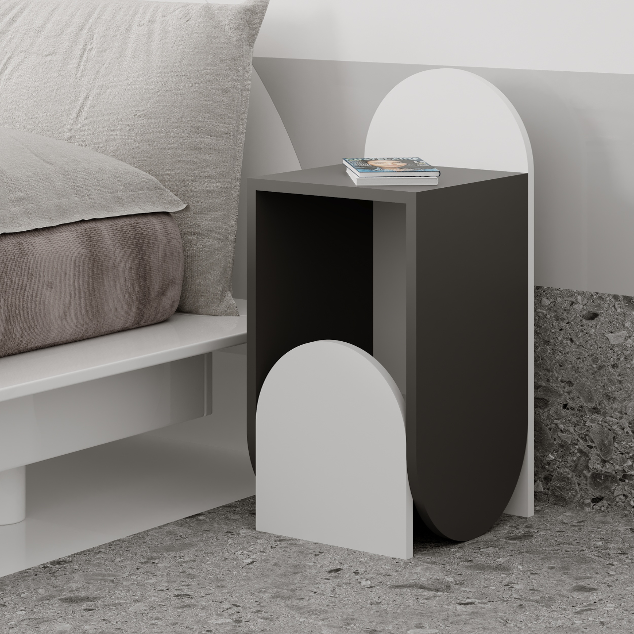 Nun Nightstand - Anthracite - 5