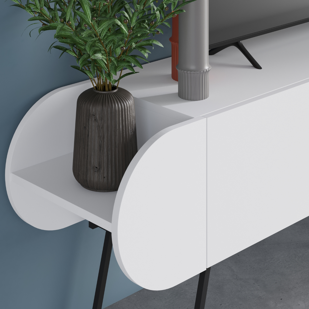 Capsule TV Stand - White - 6