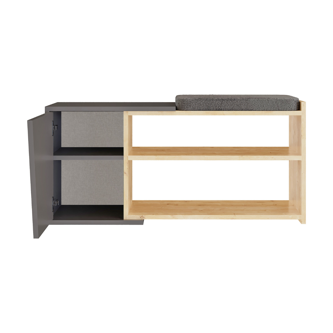 Fiona Shoe Bench - Anthracide Oak - 3