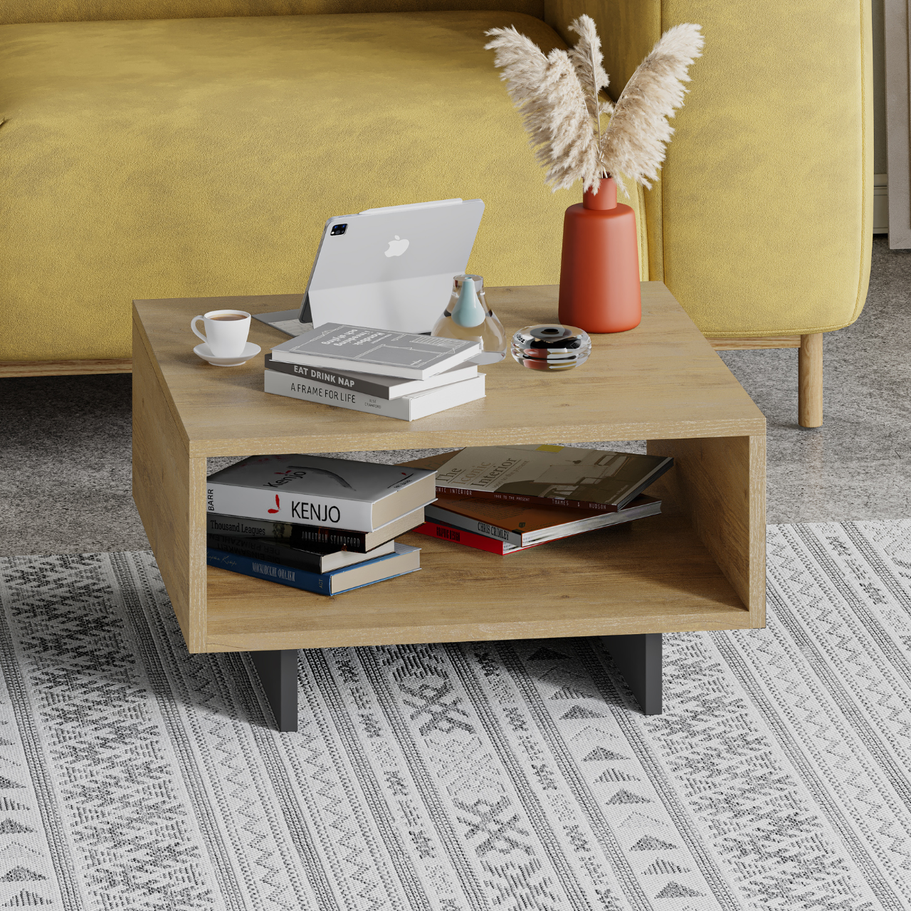 Hola Coffee Table - Anthracite Oak - 5