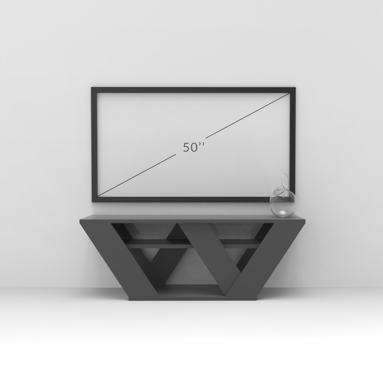 Pipralla TV Stand - White - 3