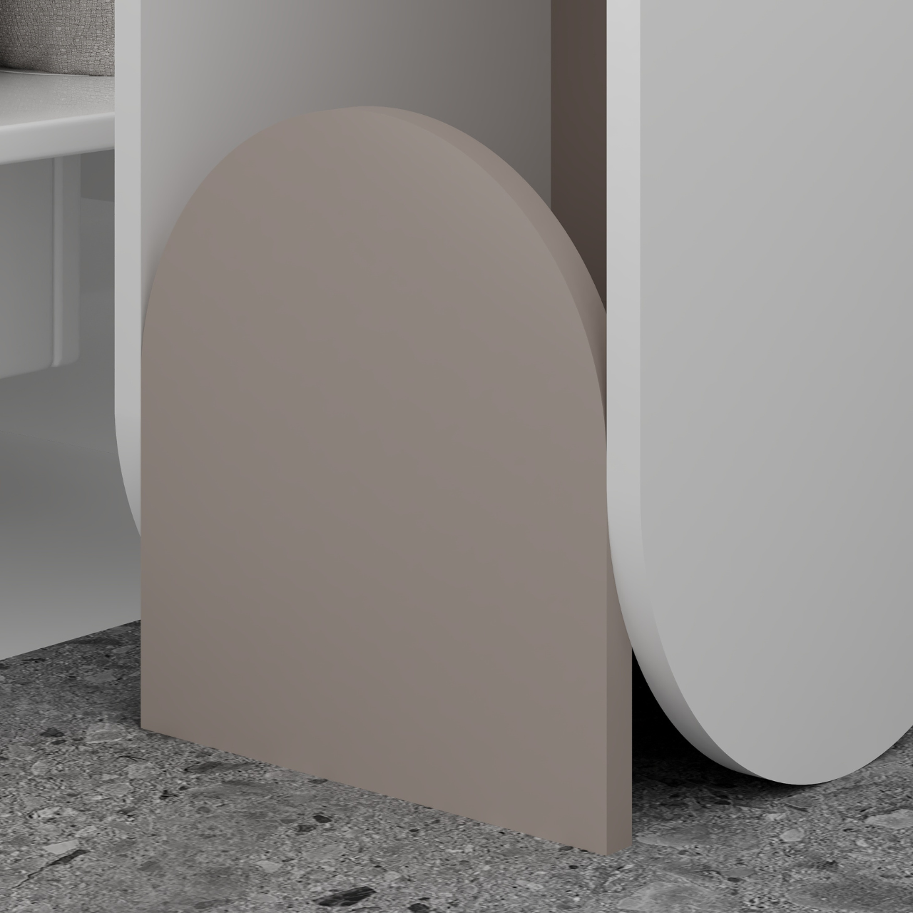 Nun Nightstand - Light Mocha - 7