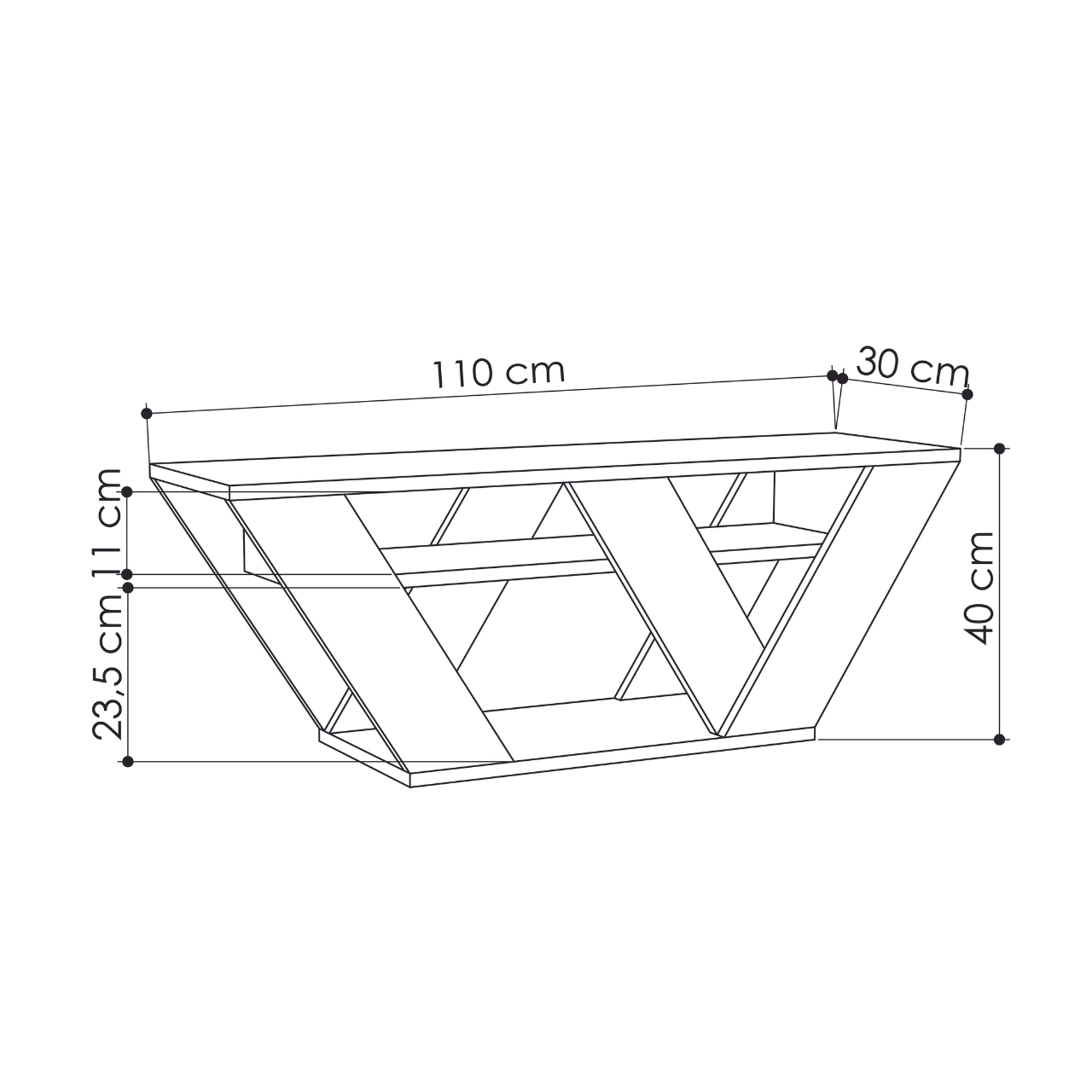 Pipralla TV Stand - Anthracide - 3