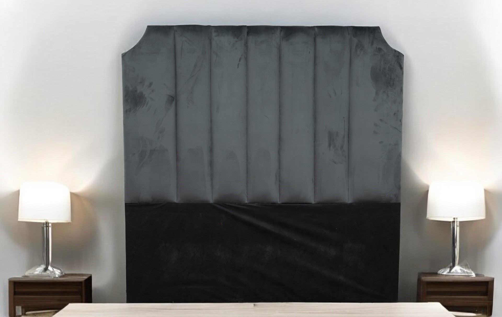 Henry Headboard - Grey Velvet