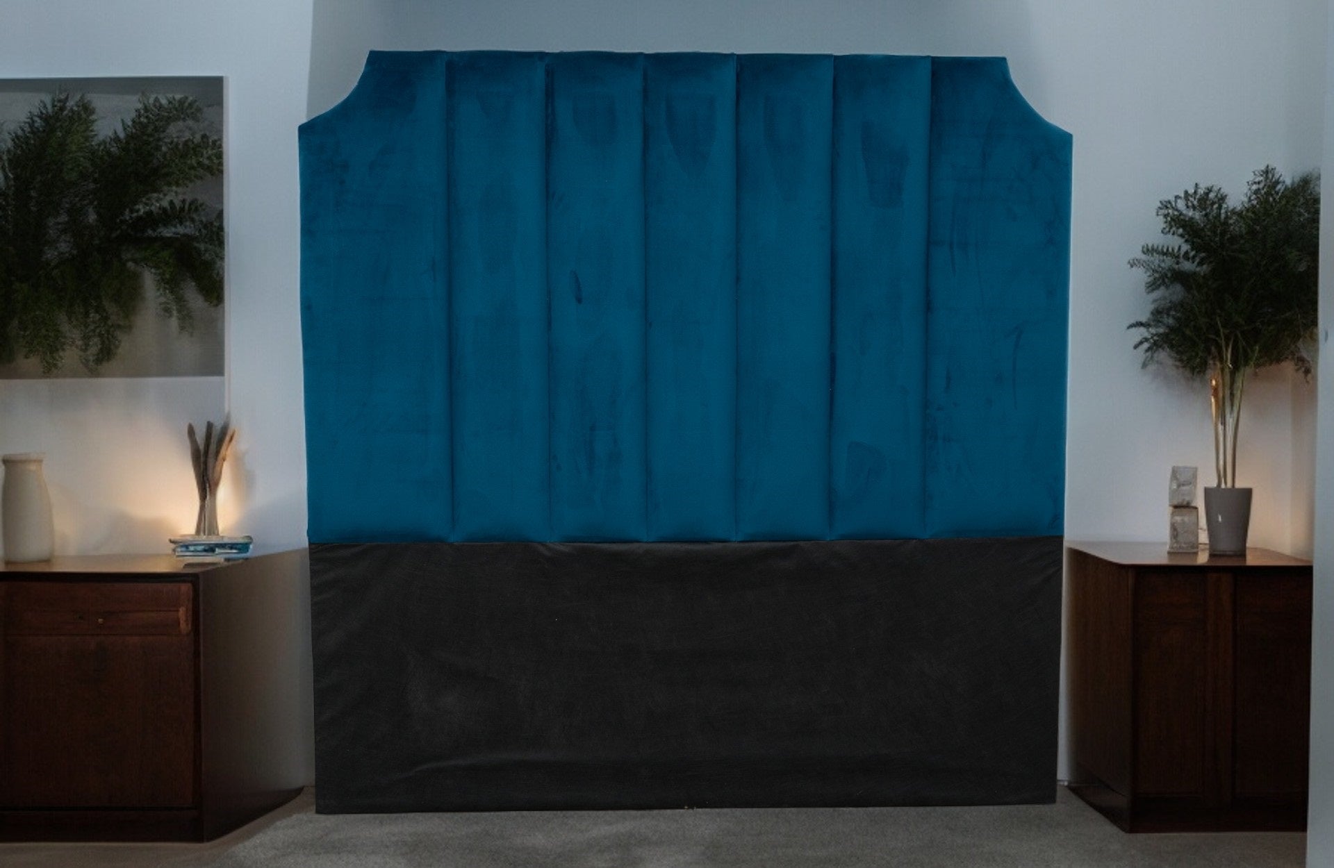 Henry Headboard - Blue Velvet