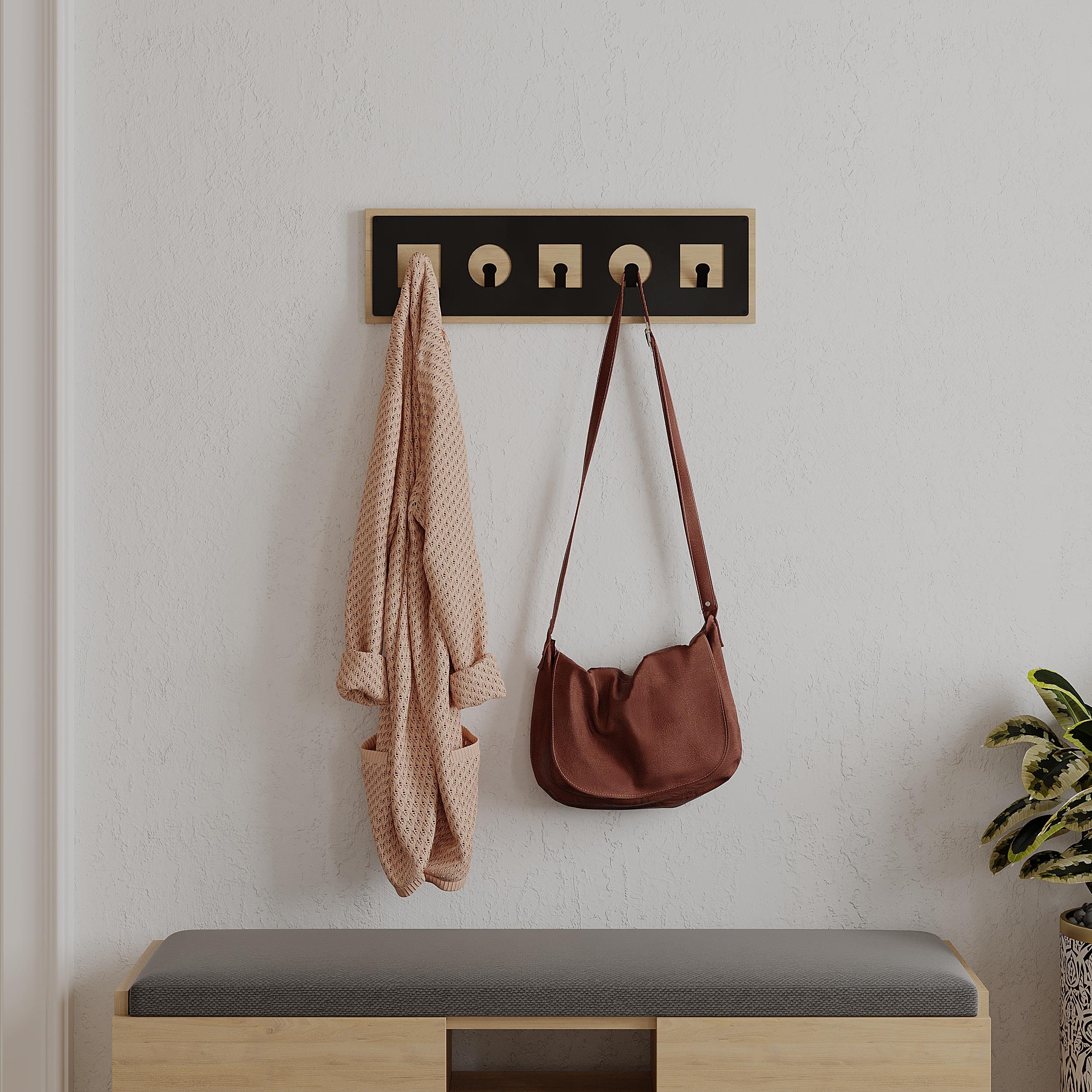 Icon Coat Hanger - Brown Oak - 6