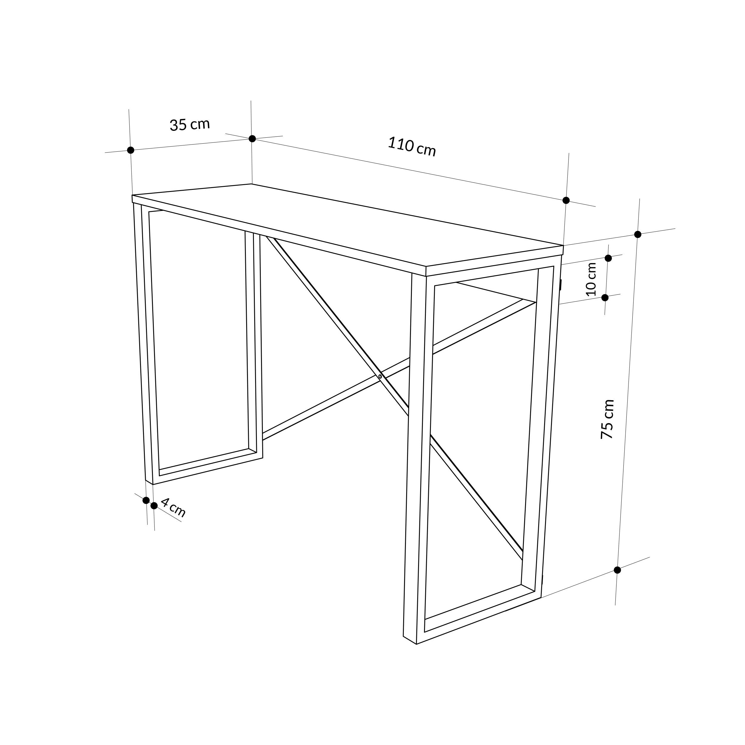 Archie Console Table - Oak - 6