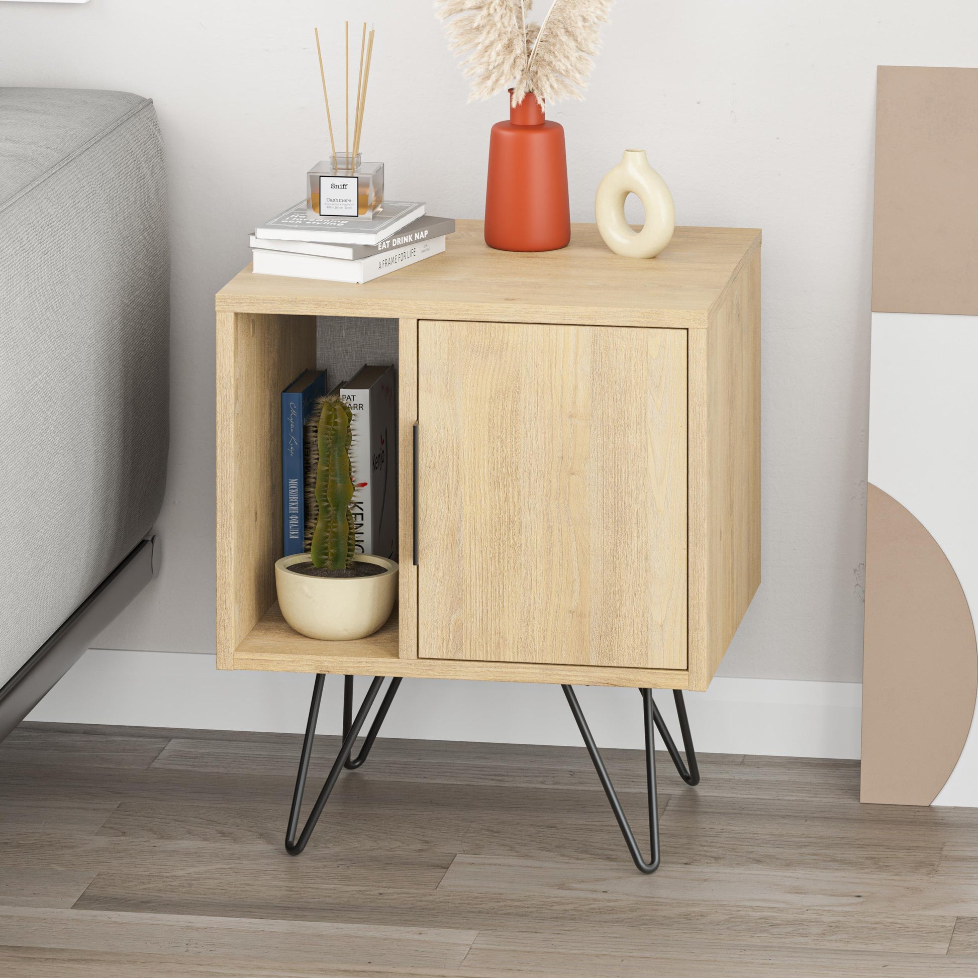 Glynn Nightstand - Oak - 7