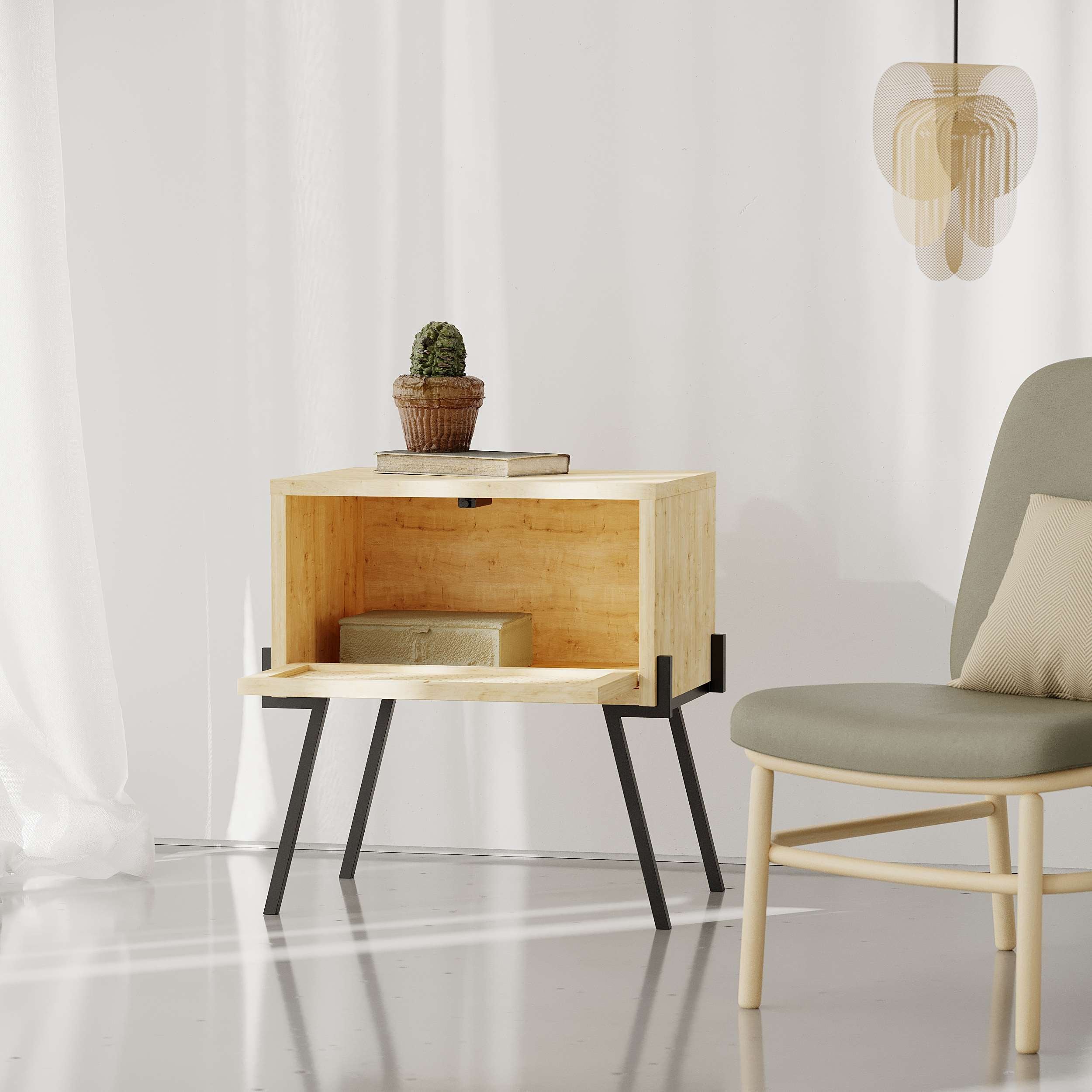 Naive Nightstand - Oak - 10