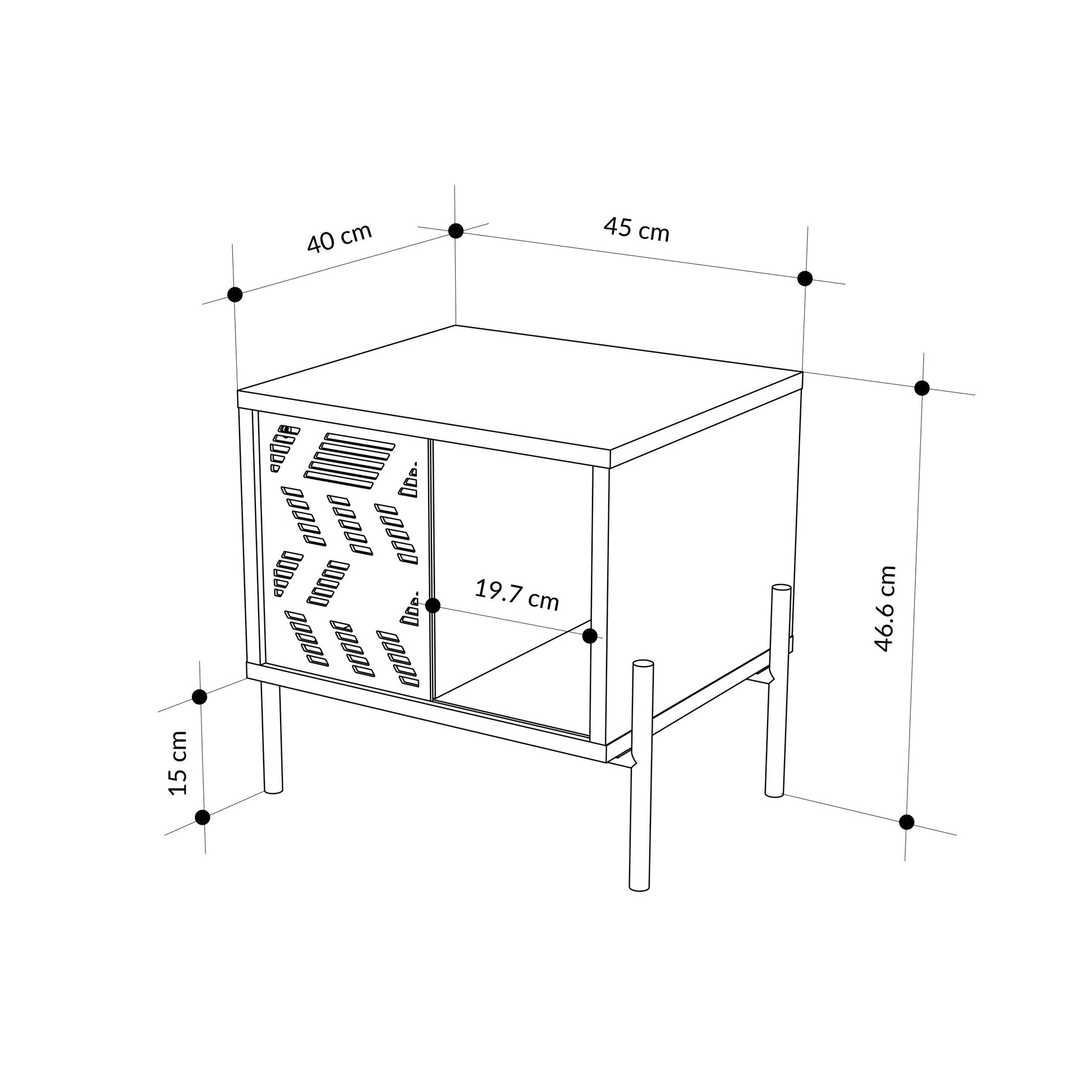 Dionysos Nightstand - Walnut - 3