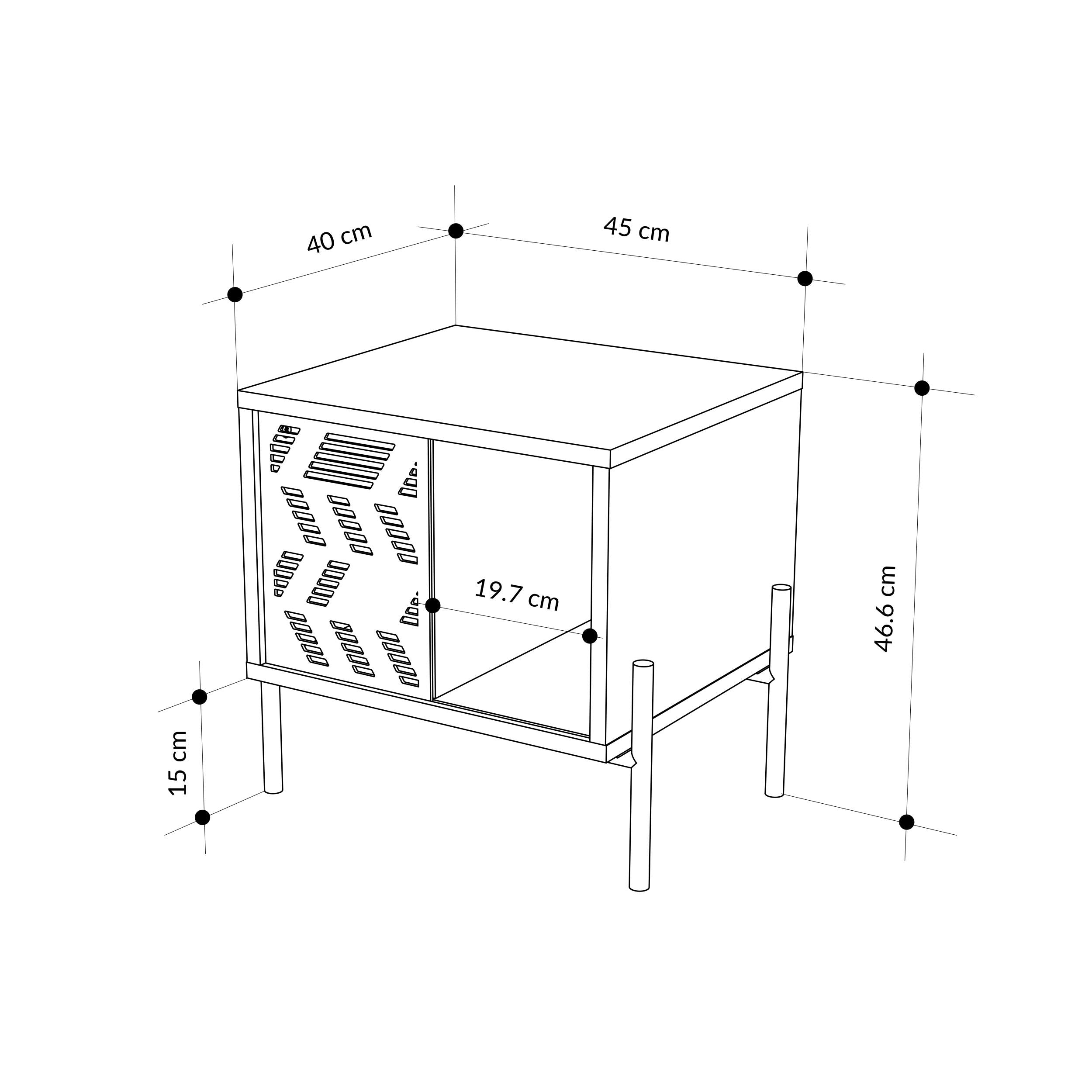 Dionysos Nightstand - Walnut - 3