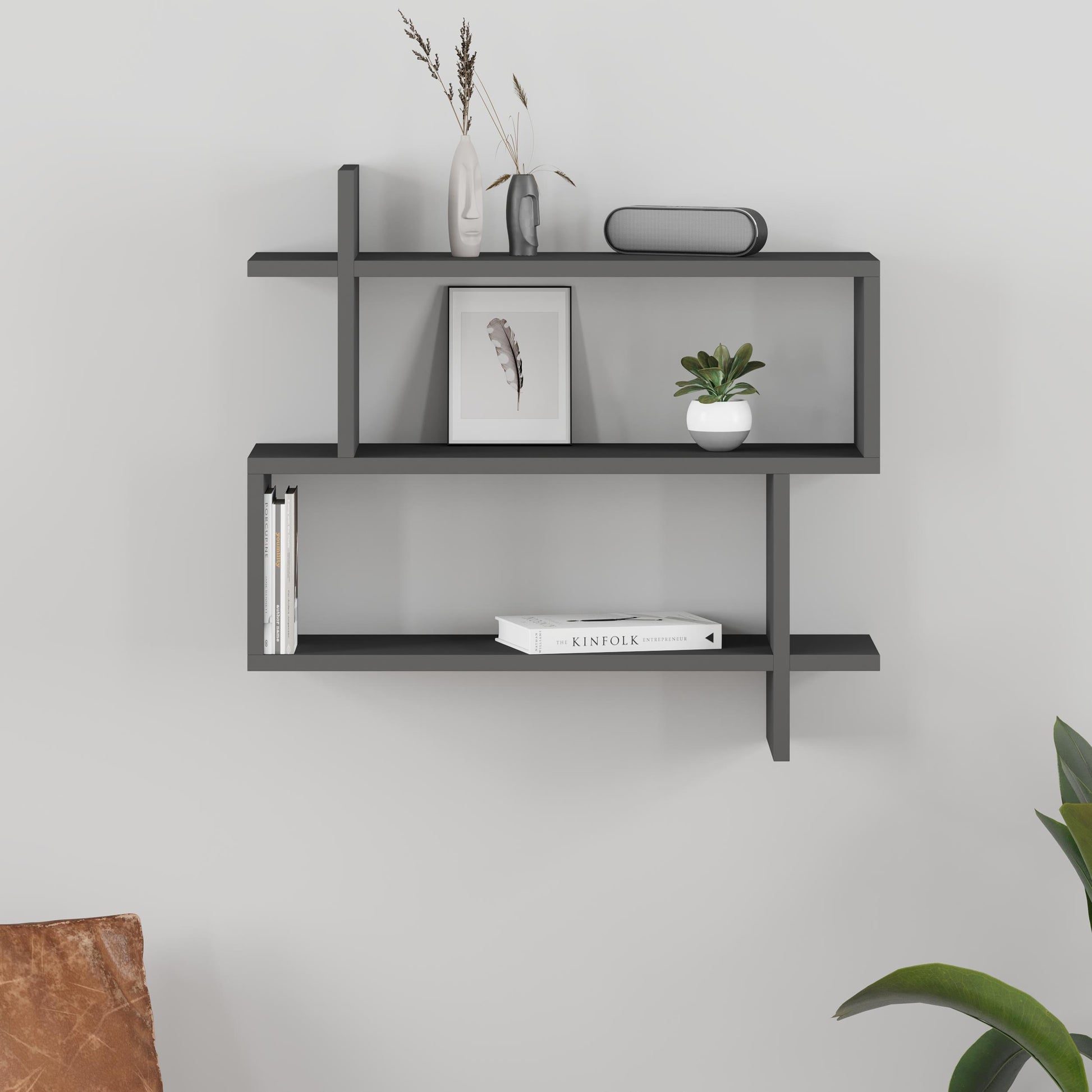 Parallel Wall Shelf - Anthracide - 6