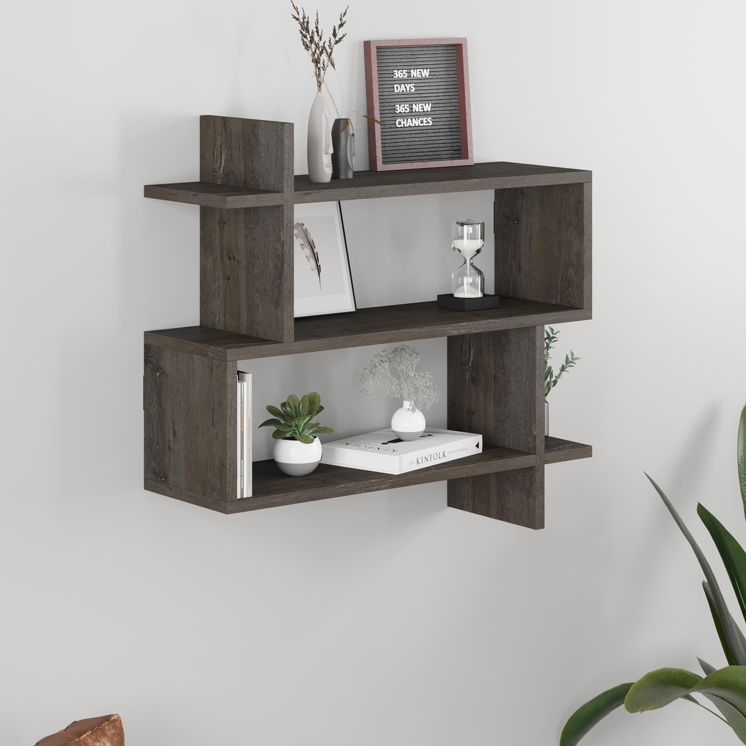 Parallel Wall Shelf - Dark Coffee - 6